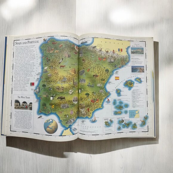 The Picture Atlas of the World Hardbound Book Vintage by Richard Kemp Copyright - Picture 9 of 14